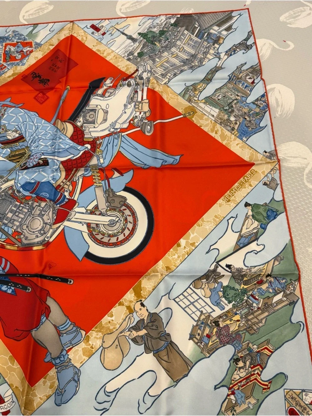 Brand New Hermes 'Les Artisans d’Hermes Carre 90 cm Scarf - Picture 3 of 11
